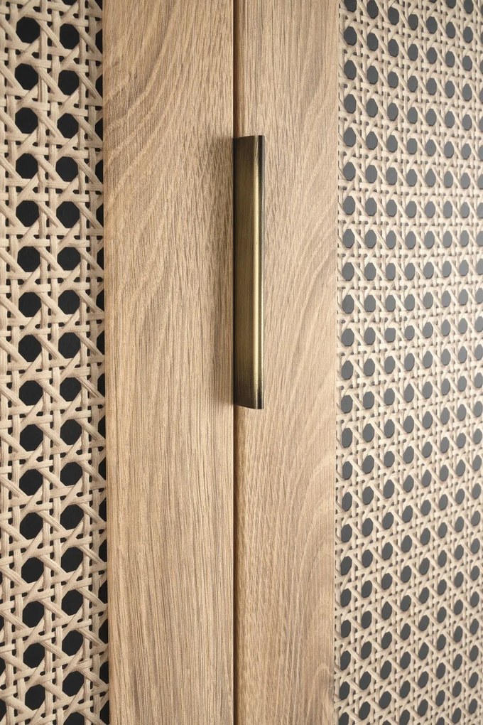 Šatní skříň Borneo K 80 cm dub artisan/černá