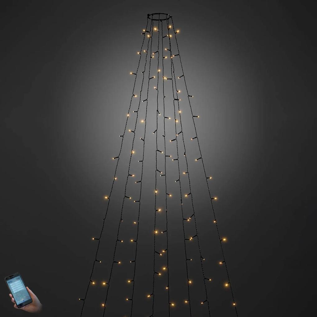 Aplikáciou ovládaný vianočný LED stromček von 560p
