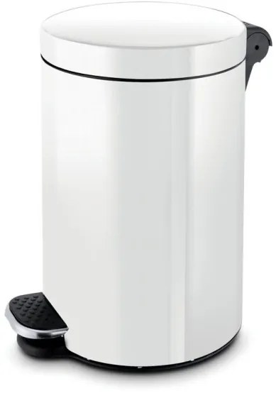 Alda Interiérový nášľapný odpadkový kôš, 5 l, lakovaný biely