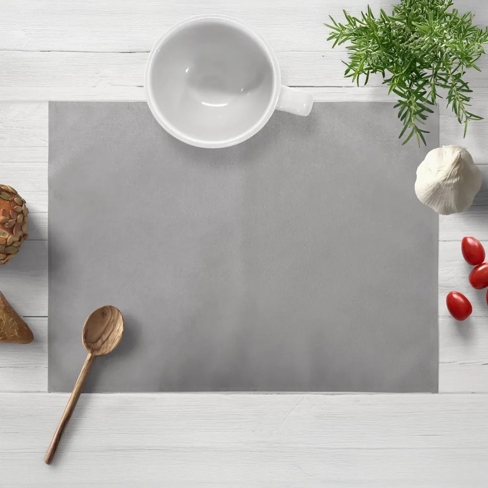 Biante Zamatové prestieranie na stôl Velvet Prémium SVP-039 Sivé 30x40 cm