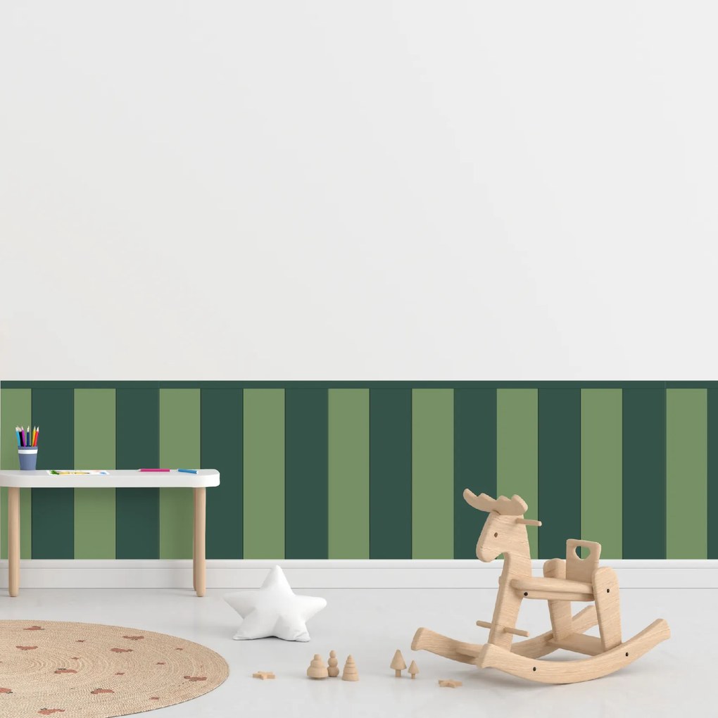 60x100cm Obdĺžnik - Zelená farba - textilná nálepka na stenu Farba: Kombinácia, Veľkosť: 60 cm