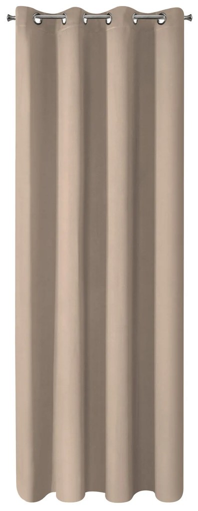 ZATEMŇOVACÍ ZÁVES NA KRÚŽKOCH LOGAN 140X270 CM BÉŽOVÁ