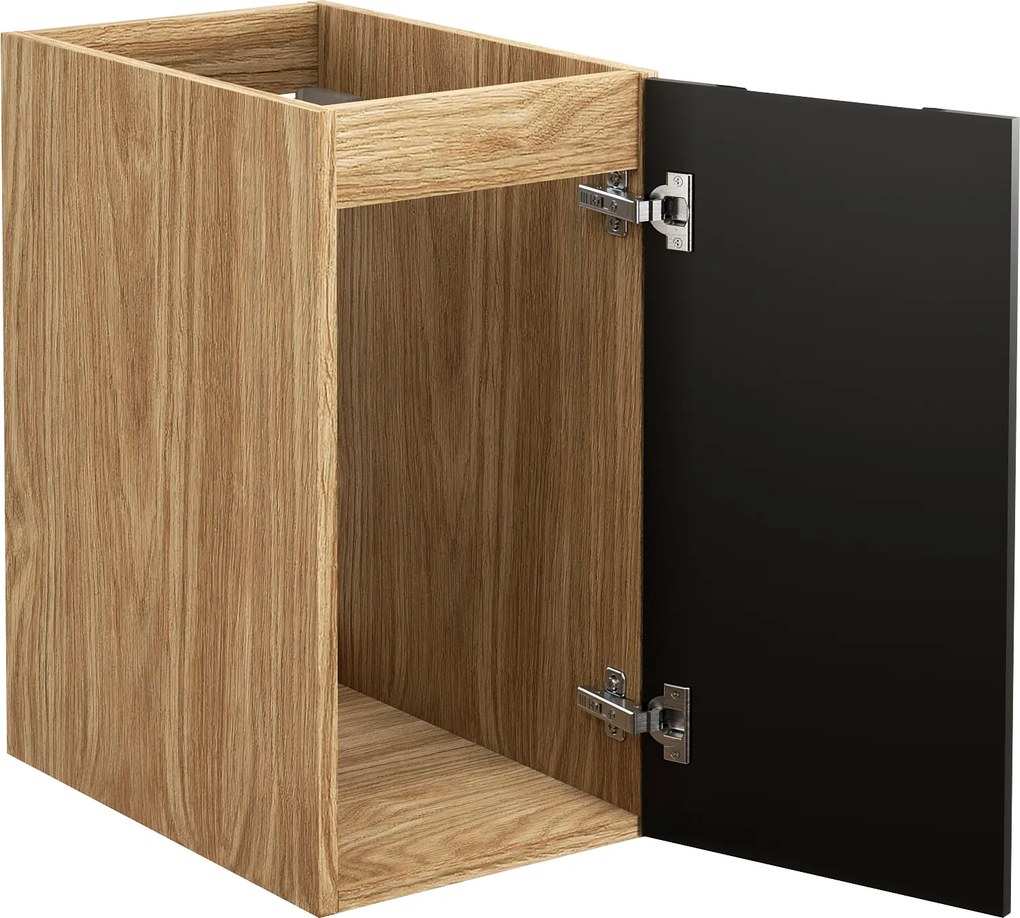 Comad Doplnková kúpeľňová skrinka nízka Luxor Black 30 čierna/dub olejovaný