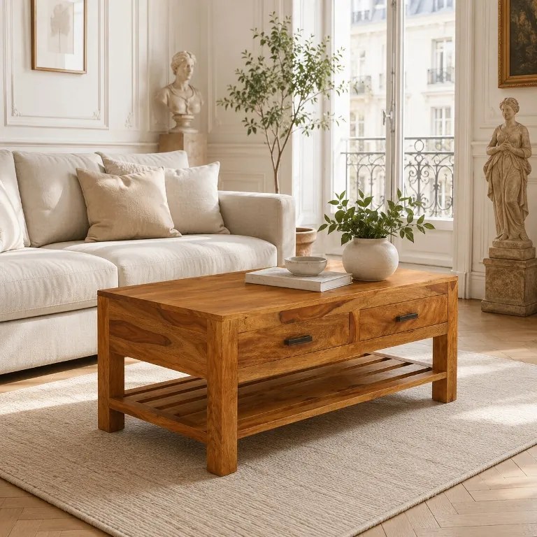 Konferenčný stolík Rami 110x45x60 indický masív palisander sheesham Only stain