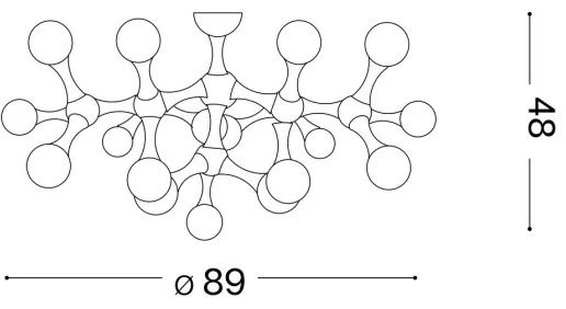 Ideal Lux - LED Prisadený luster NODINO 15xG9/15W/230V biela