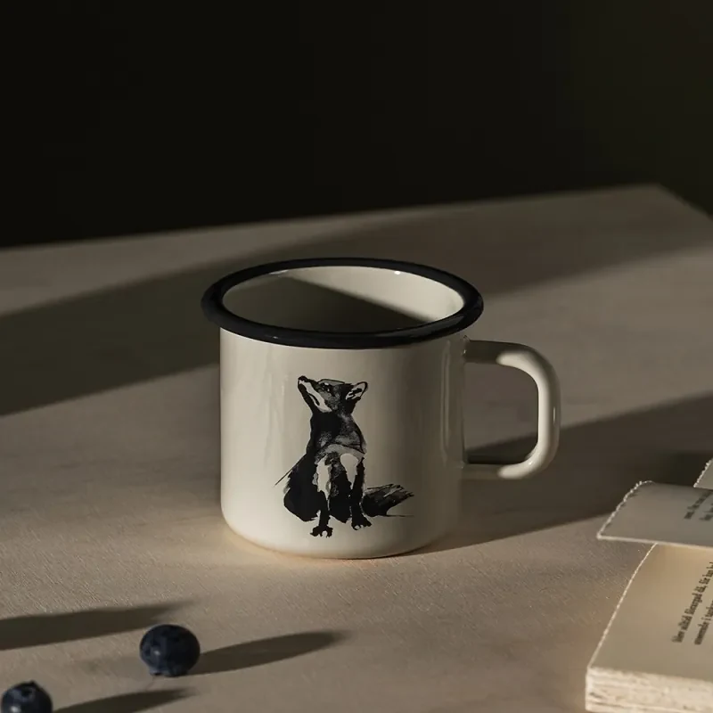 Hrnček Fox 0,37l, smalt / béžový