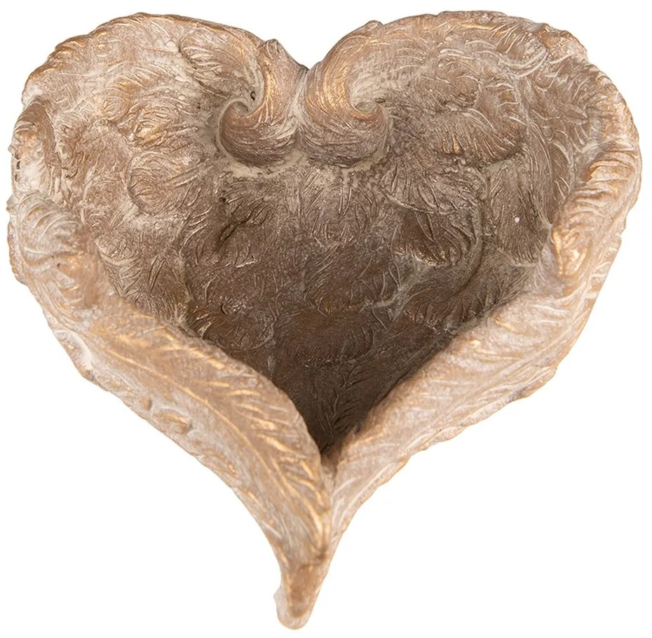 Zlatý antik kvetináč anjelské krídla Angel wings - 23*25*10 cm