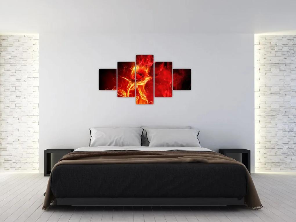 Oheň - abstraktný obraz