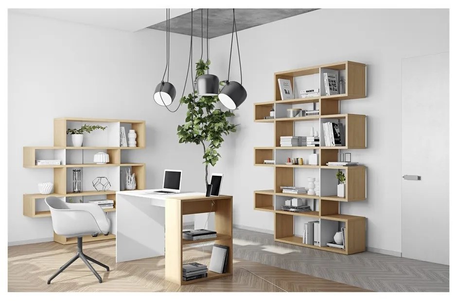 Svetlohnedá knižnica TemaHome London, 220 × 34 cm