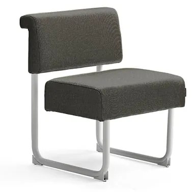 Pohovka START, dĺžka 600 mm, tkanina, olivovozelená, biela