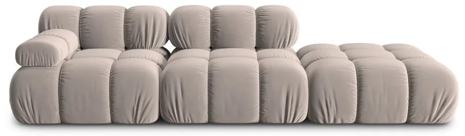 Svetlohnedá zamatová pohovka 282 cm Bellis – Micadoni