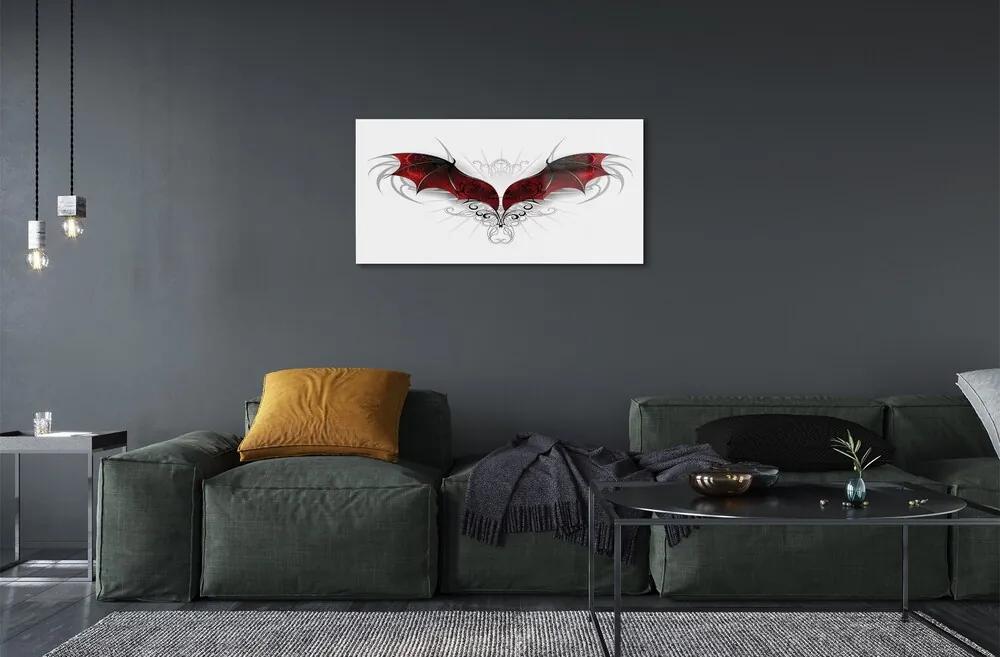 Sklenený obraz drakom krídla 140x70 cm