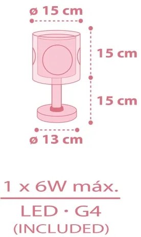 Dalber 60911 - LED detská lampička PRINCESS DANCE 1xG4/4W/230V ružová