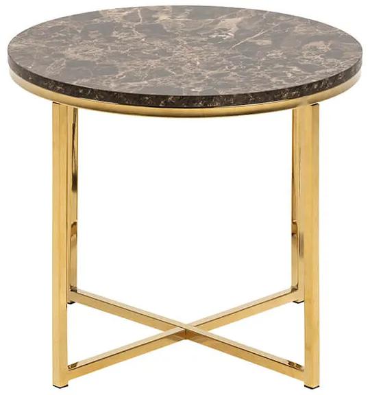 Alisma príručný stolík R50 hnedá / zlatá
