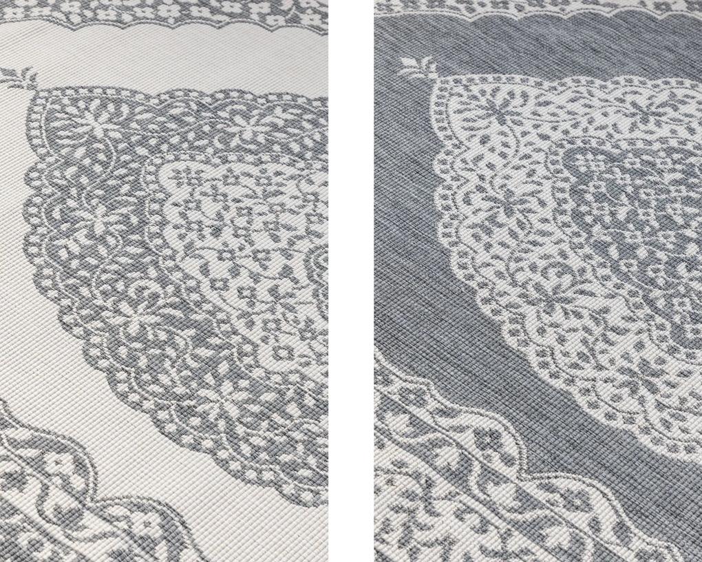 ELLE Decoration koberce Kusový koberec Gemini 106023 Silver z kolekcie Elle – na von aj na doma - 120x170 cm