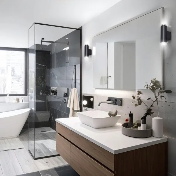 Brilagi - Kúpeľňové bodové svietidlo SELE AQUA 2xGU10/30W/230V IP44 čierna
