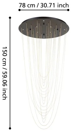 Eglo 390355 - LED Stmievateľné stropné svietidlo TREPUCO 8xLED/4,2W/230V 3000K
