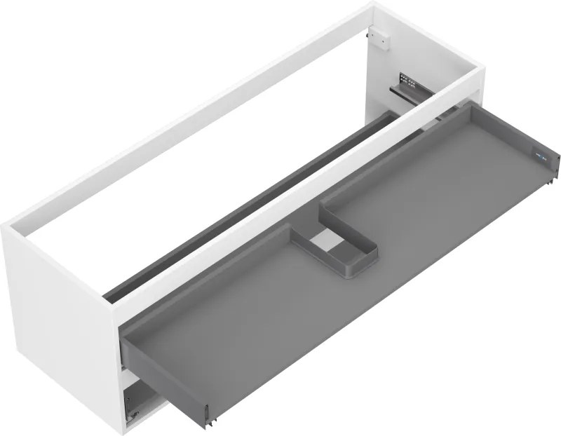 Mexen Box-A, závesná skrinka, 140 cm, 2 zásuvky, biela matná, 91AX0-1400-470-2-01