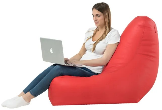 Kreslo Bali ekokoža červené