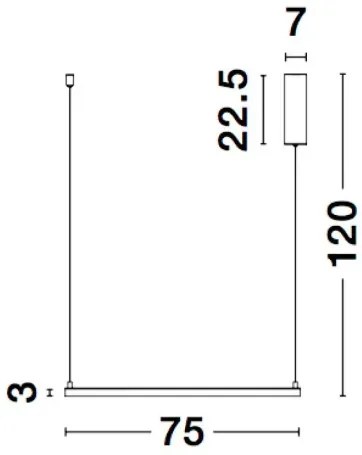 LED luster Eterna 75 biele