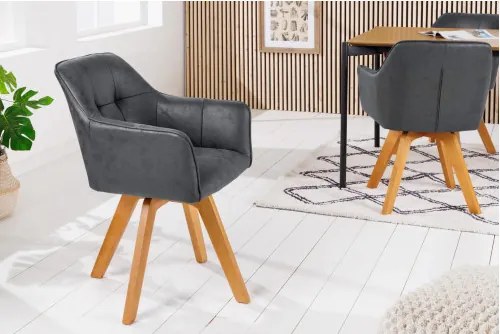 Stolička 40023 Loft Mikrofaser Antik Šedá - Komfort-nábytok