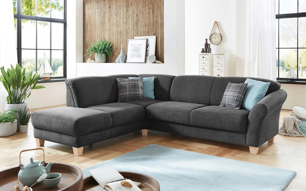 XXXLutz ROHOVÁ SEDAČKA, textil, čierna Sit & More - Sedačky - 000144005318