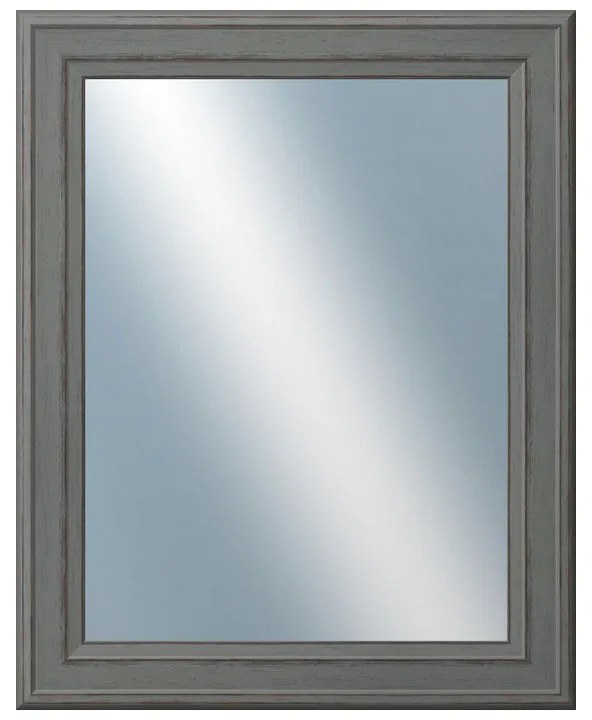 DANTIK - Zrkadlo v rámu, rozmer s rámom 40x50 cm z lišty STEP tmavošedá (3021)