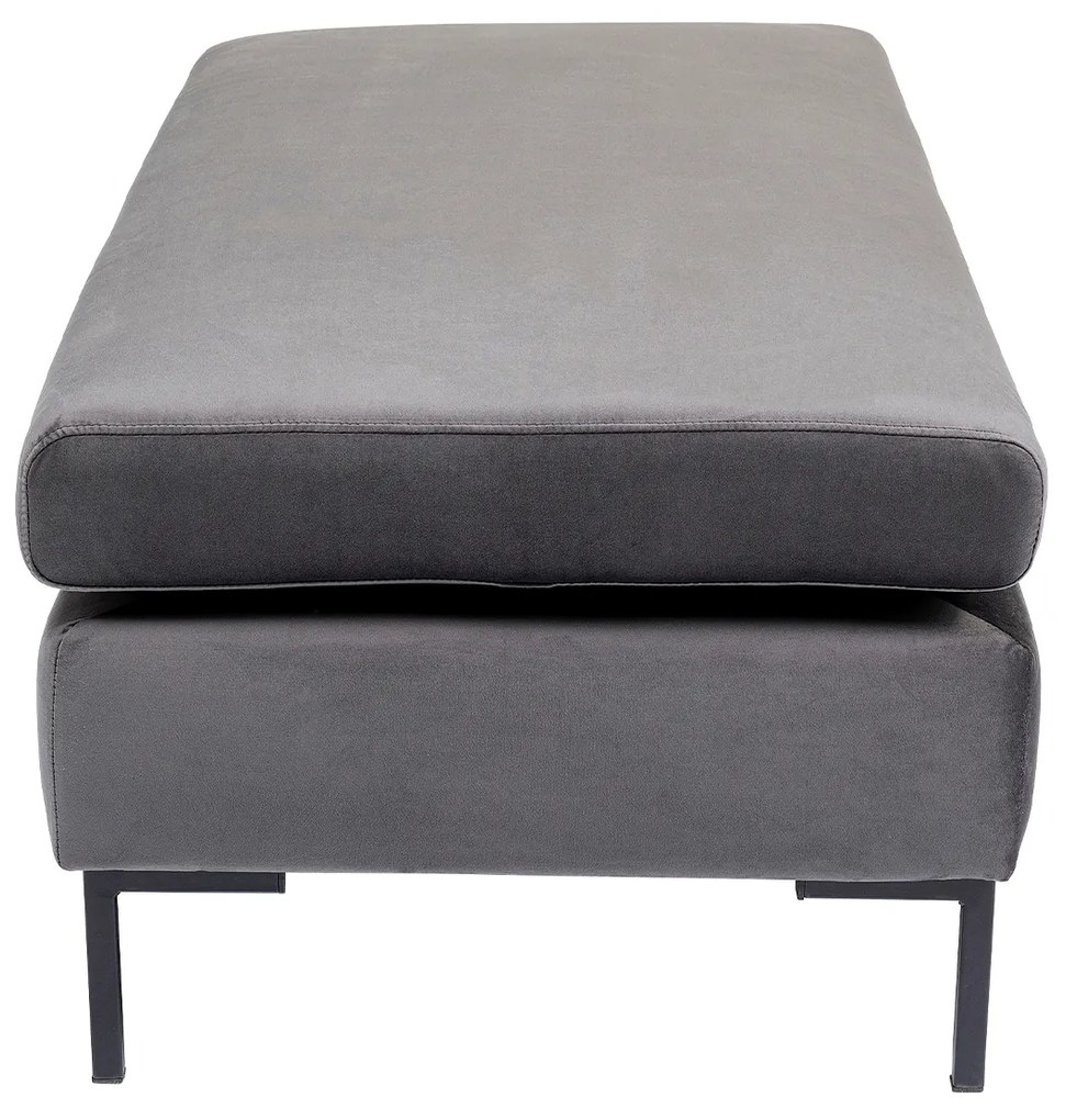 Gianni Velvet taburetka sivo-čierna