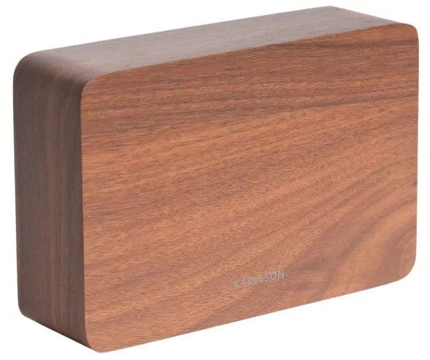 Budík v drevenom dekore Karlsson Square, 15 × 10 cm