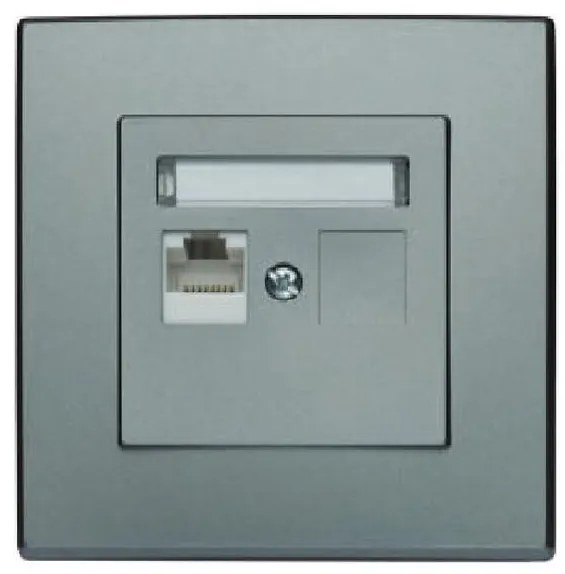 GPK-1L Počítačová zásuvka RJ45 jednonásobná inox