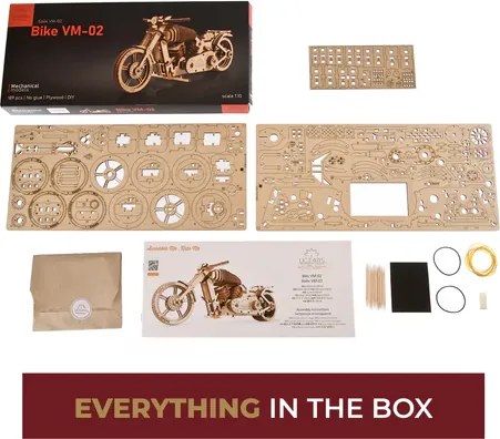 Ugears 3D mechanické puzzle Motorka 189 ks