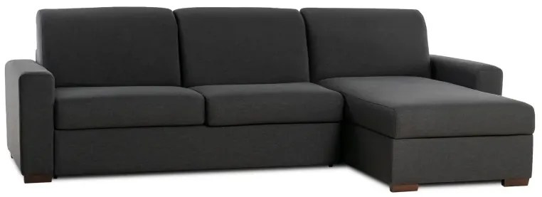 Rohová sedacia súprava na každodenné spanie ONE s rozkladom, pravá, 140, tm. šedá (jazz 22 graphite)