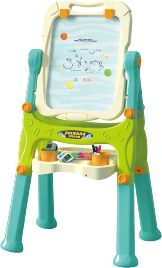 LEAN Toys Vzdelávacia obojstranná tabuľa pre rámy Príslušenstvo zelené 3v1