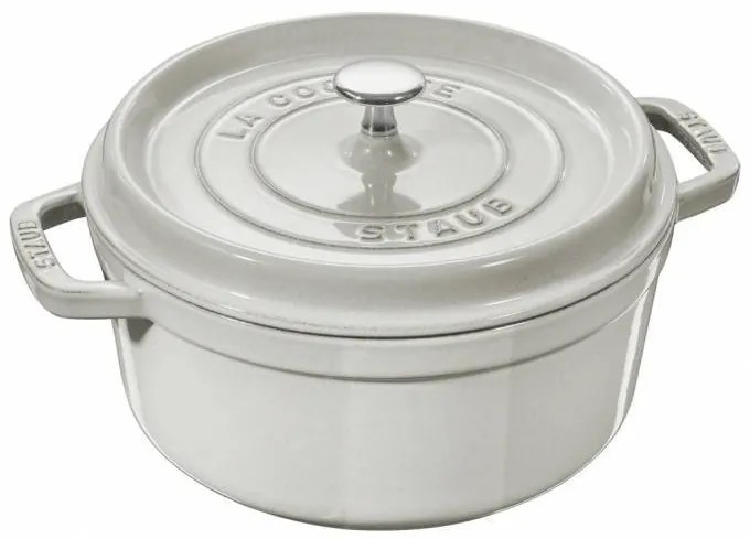 Staub Cocotte hrniec okrúhly 22 cm/2,6 l biela hľuzovka, 11022107