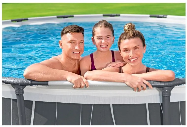 Bestway Bazén Steel Pro Max, Ø 457 x 107 cm, sivá (100385660)