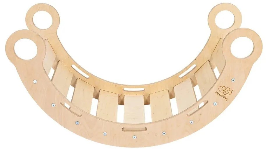 Hojdačka z borovicového dreva v prírodnej farbe 39x75x38 cm Montessori – Meowbaby
