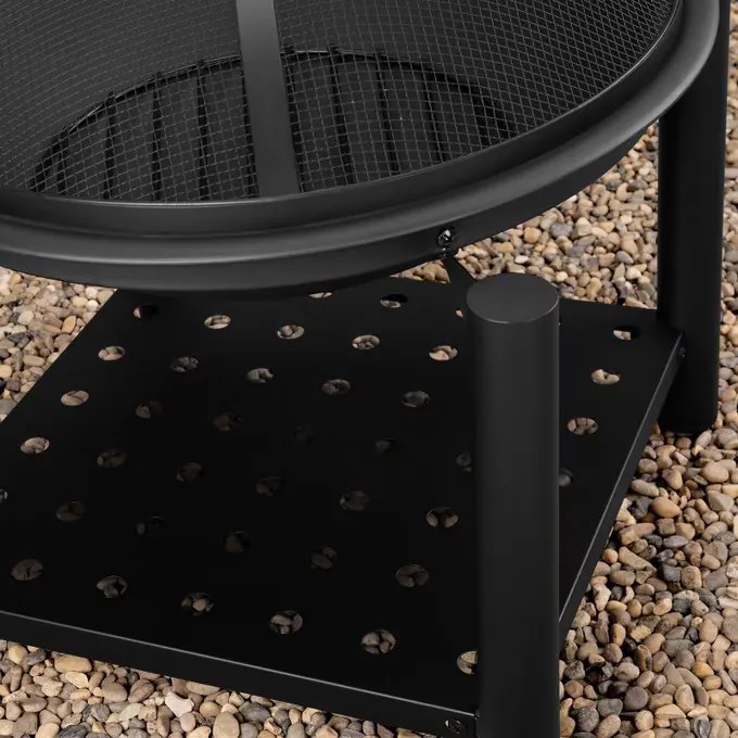 InternetovaZahrada Ohnisko Oval Ø55 cm s úložným priestorom