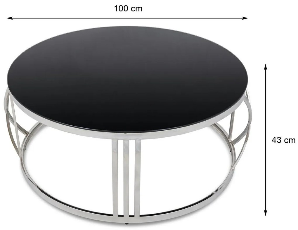 Konferenčný stôl RELLO 100 cm čierny