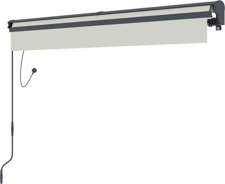 Elektrická markíza s LED osvetlením BestBerg BBSU-EL250BG / 250 × 200 cm / béžová