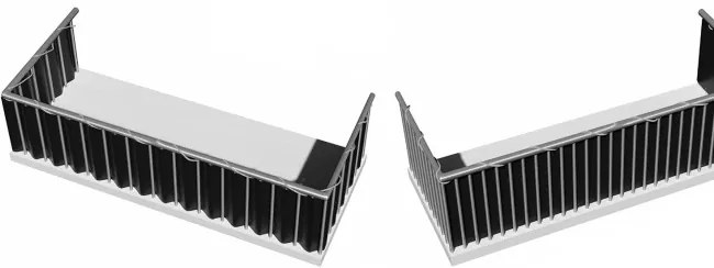 Balkónový kryt 0,8x4m, sivý