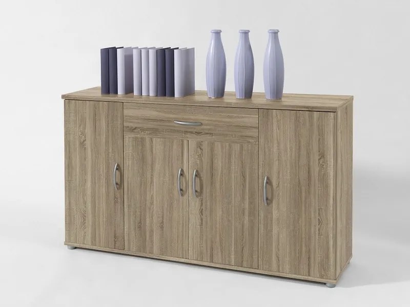 Komoda 4-dverová Lilly, dub sonoma