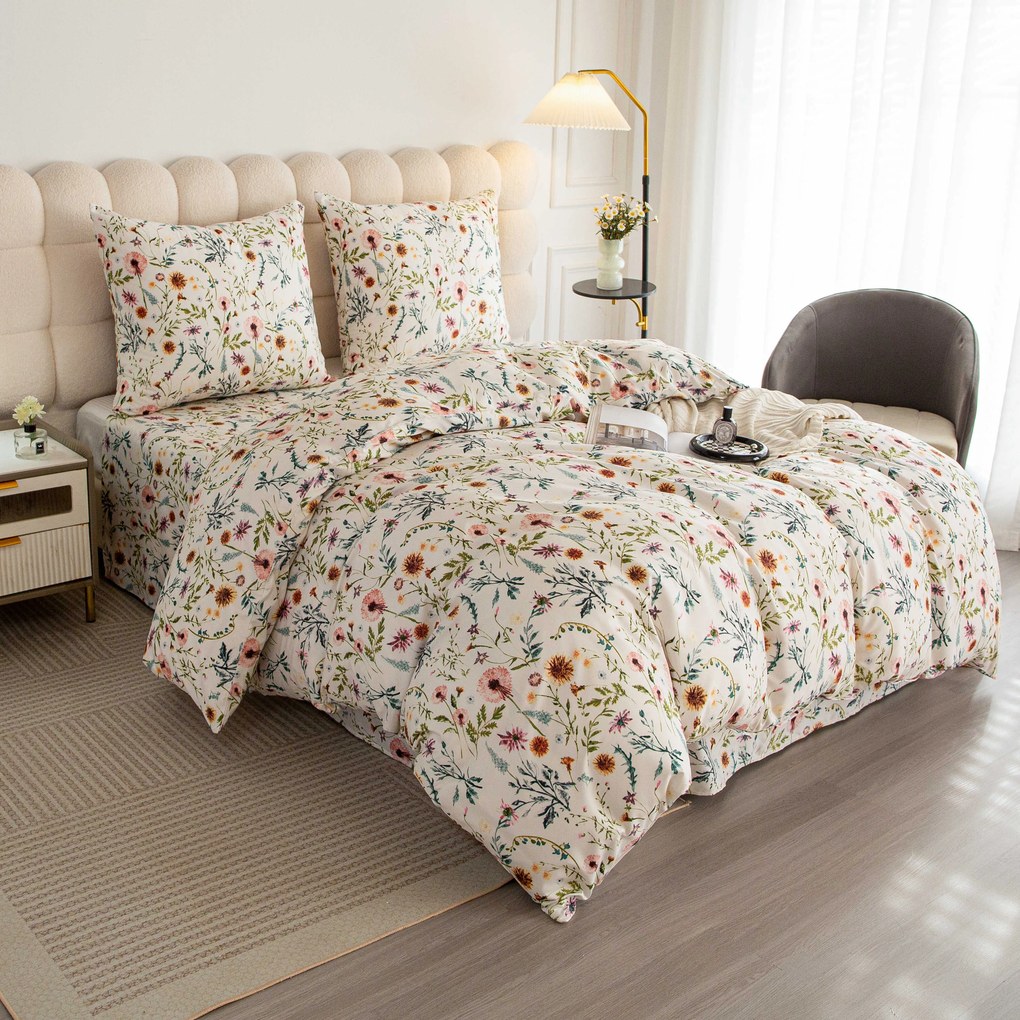 Obliečky z mikrovlákna HERBALIS krémové Rozmer obliečky: 2 ks 70 x 90 cm | 200 x 220 cm