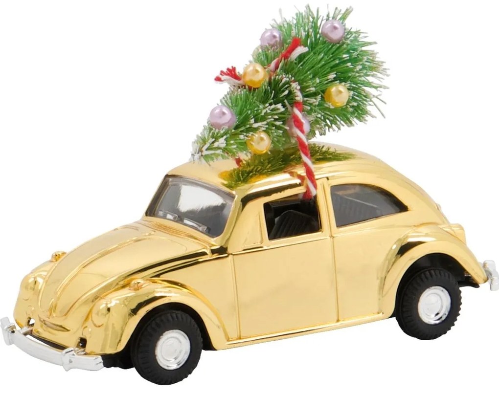 House Doctor Vianočné autíčko Mini Xmas Car Golden