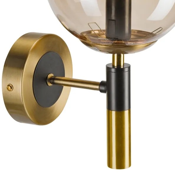 Nástenné svietidlo ROLLO 1xE14/5W/230V zlatá/dymová béžová