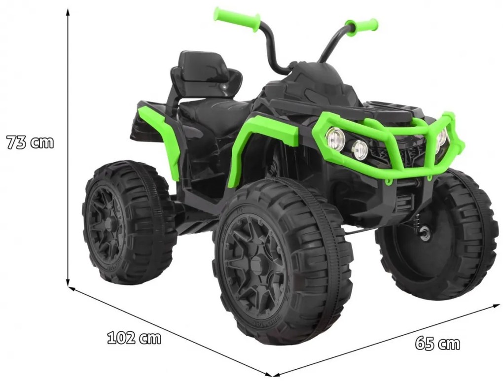 RAMIZ ELEKTRICKÁ ŠTVORKOLKA QUAD ATV 2.4G - ZELENÁ  - 12V/7Ah - 2 x 45W - 2023