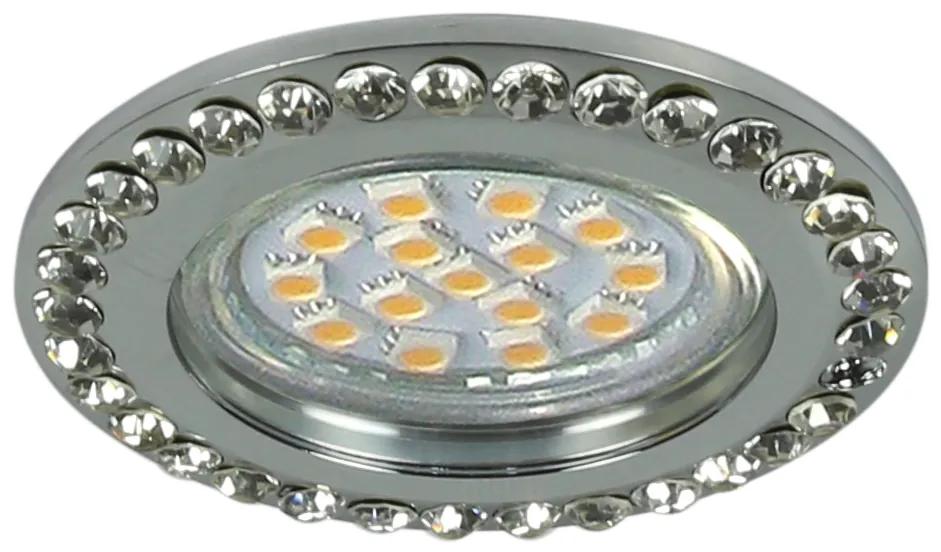 CLX Podhľadové dizajnové osvetlenie ANN, 1xGU10, 50W, 8cm, okrúhle, chrómované