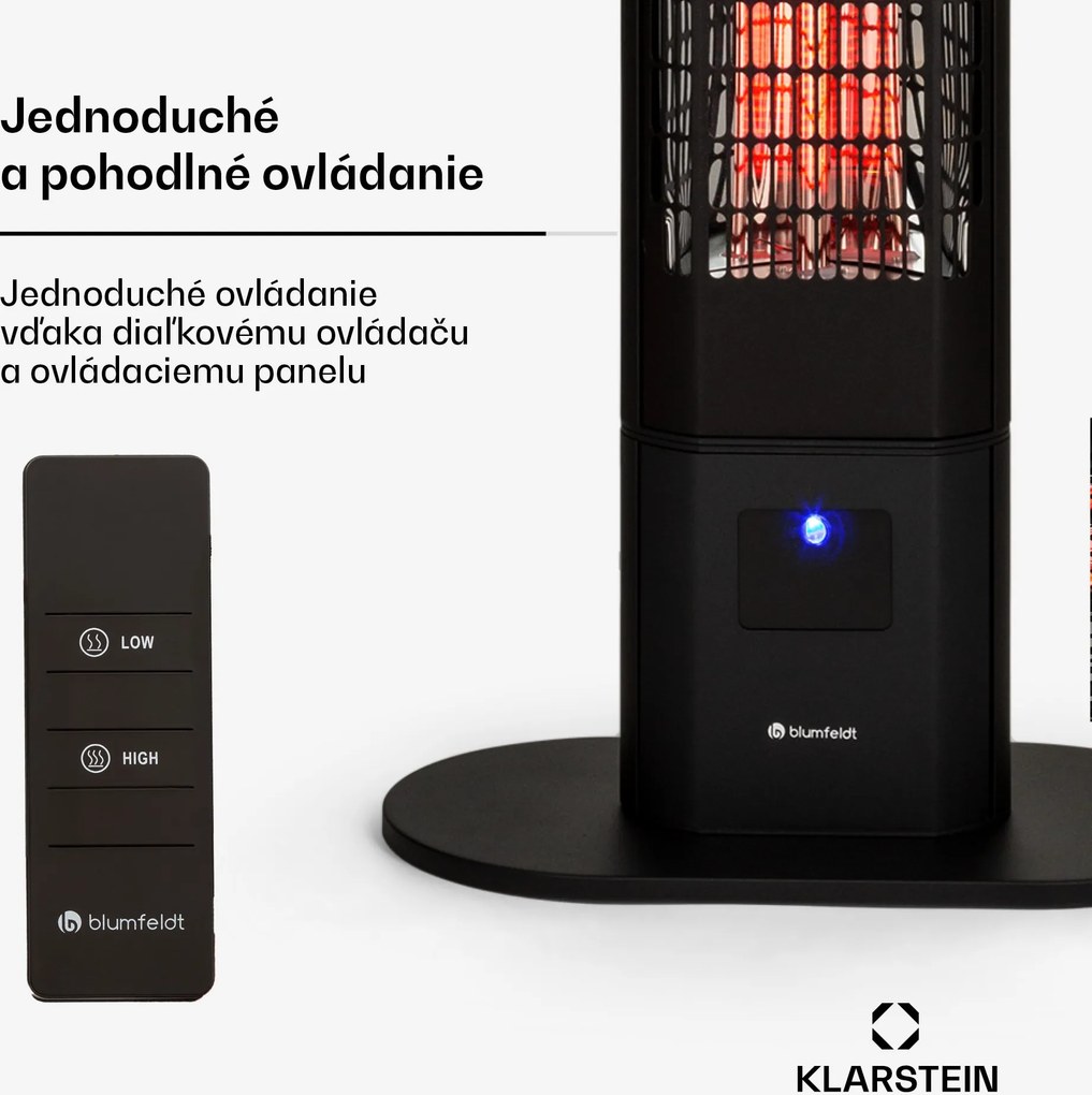 Blumfeldt DualisHeat 3000, sálavý ohrievač, 3000 W, IP55, na vonkajšie použitie, diaľkové ovládanie