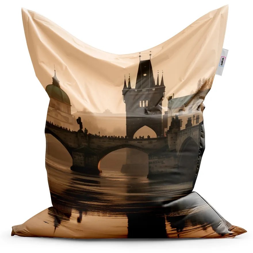 Sablio Sedací vak Classic Praha Karlov most 1 - 200x140 cm