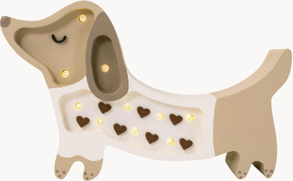 Ručne vyrobená detská LED-lampa's časovačom a dialkovým ovládačom Puppy Mini