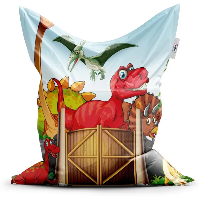Sablio Sedací vak Dinosauri 4 - 200x140 cm